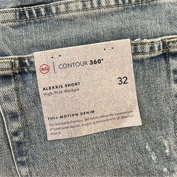 AG® Adriano Goldshmied Alexxis Jean Shorts in 23 Years Facade Patched, 32, NWT - Picture 8 of 11